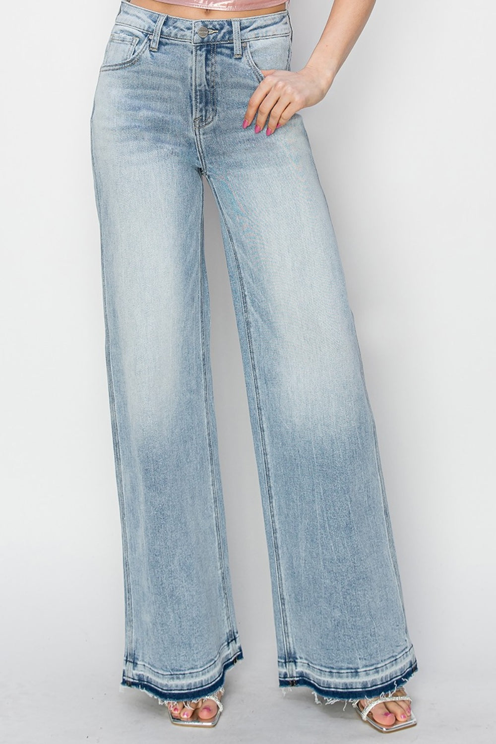 Risen Full Size High Rise Wide Leg Jeans - In Style Chics Boutique LLC