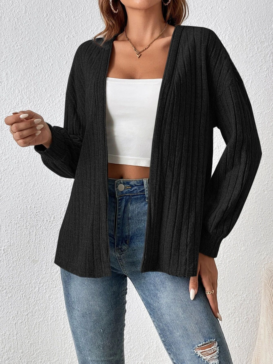 Open Front Long Sleeve Cardigan - In Style Chics Boutique LLC