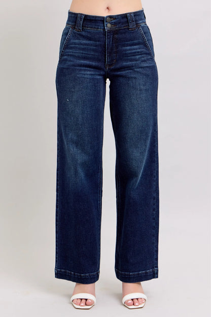Judy Blue High-Waisted Wide Leg Jeans at In Style Chics Boutique 