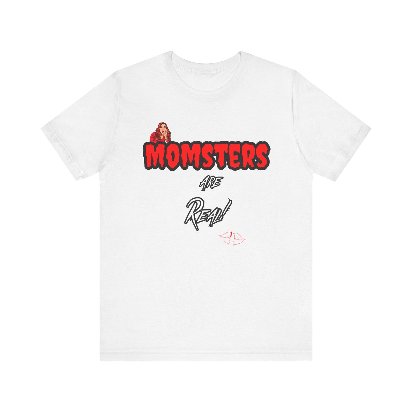 Unisex Jersey Short Sleeve Halloween Graphic T -"Momsters..."  Light Color Tees