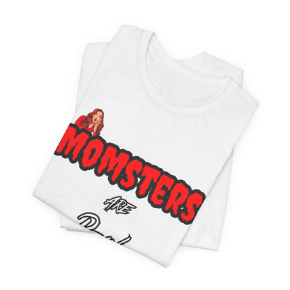 Unisex Jersey Short Sleeve Halloween Graphic T -"Momsters..."  Light Color Tees