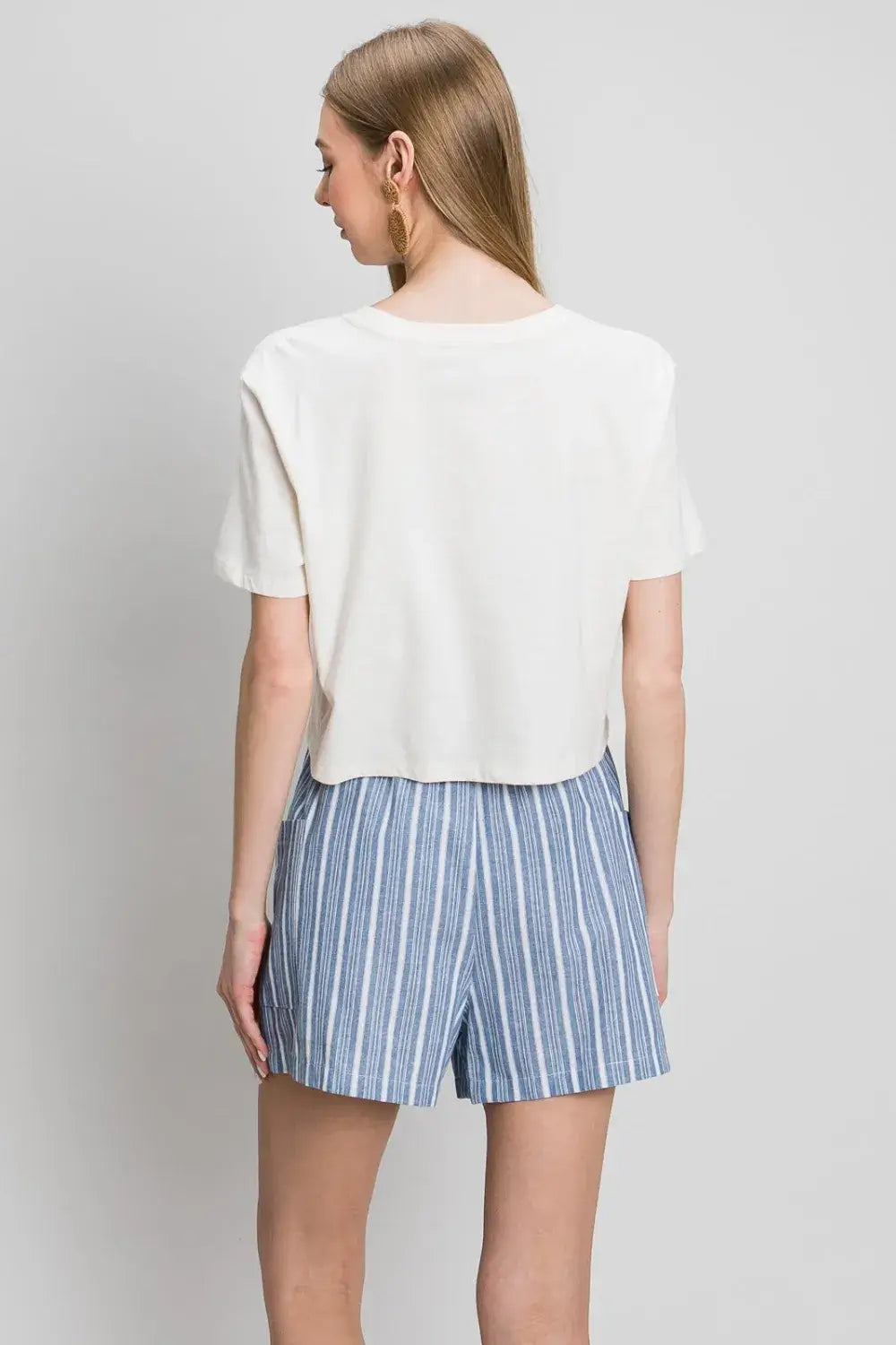 Yarn Dye Striped Shorts for Women - In Style Chics Boutique Online Fashion 