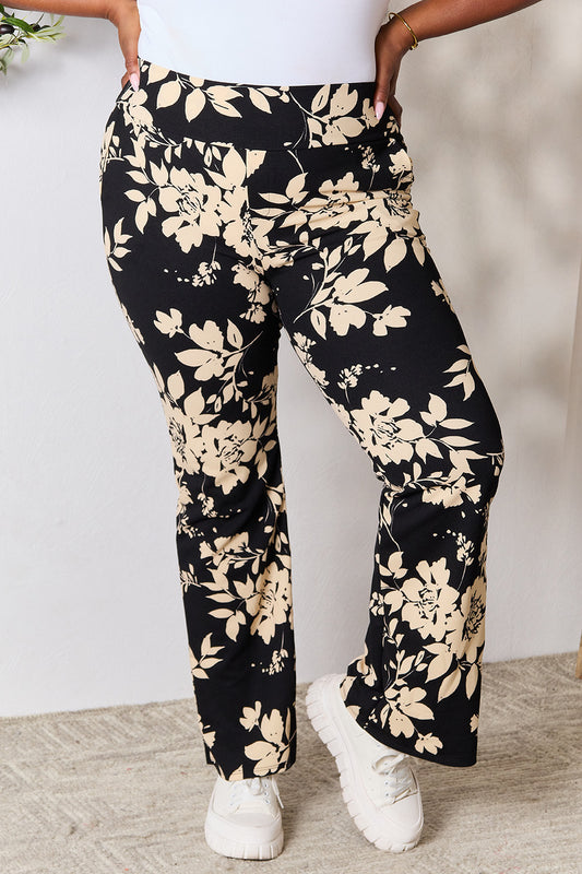 Heimish Full Size High Waist Floral Flare Pants - In Style Chics Boutique LLC