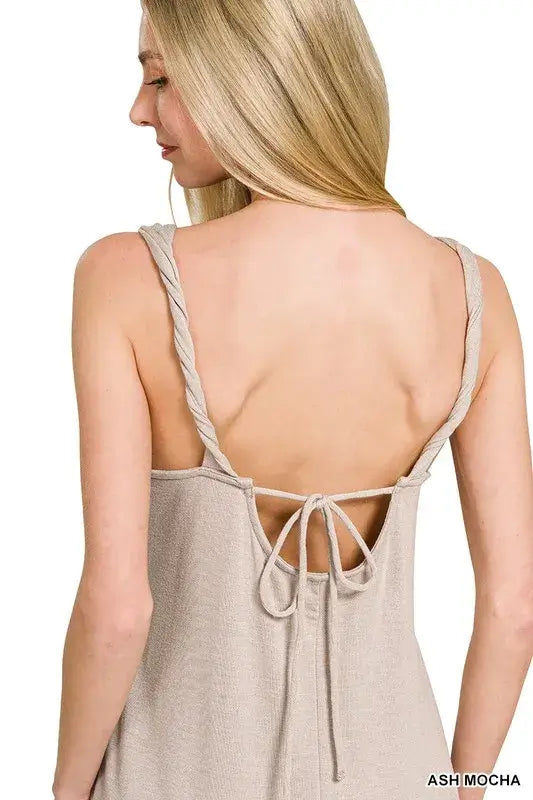 French Terry Twisted Strap Midi Dress - Summer Clothes for Women - In Style Chics Boutique Women's Juniors Apparel Online 