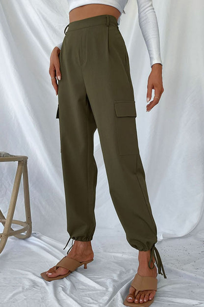 Drawstring Ankle Cargo Pants - In Style Chics Boutique LLC