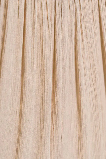 Woven Crinkle Smocked Waist Maxi Skirt W Pockets - In Style Chics Boutique Women's Juniors Fashion Style Online 