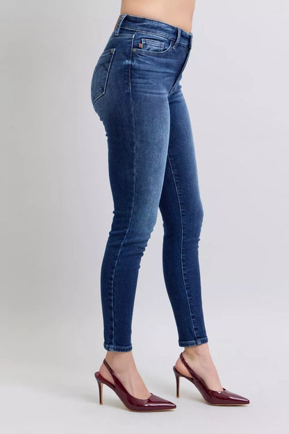 Shop Regular and Plus Size Denim - Judy Blue Washed Thermal Skinny Jeans at In Style Chics Boutique 🤍