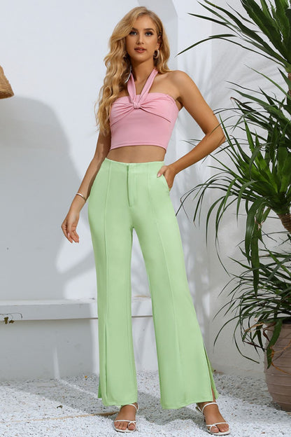 Slit High-Rise Flare Pants - In Style Chics Boutique LLC