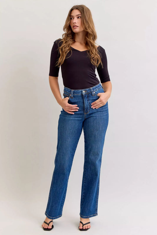 Judy Blue High Waist Tummy Control Straight Jeans 💙 at Style Chics Boutique 