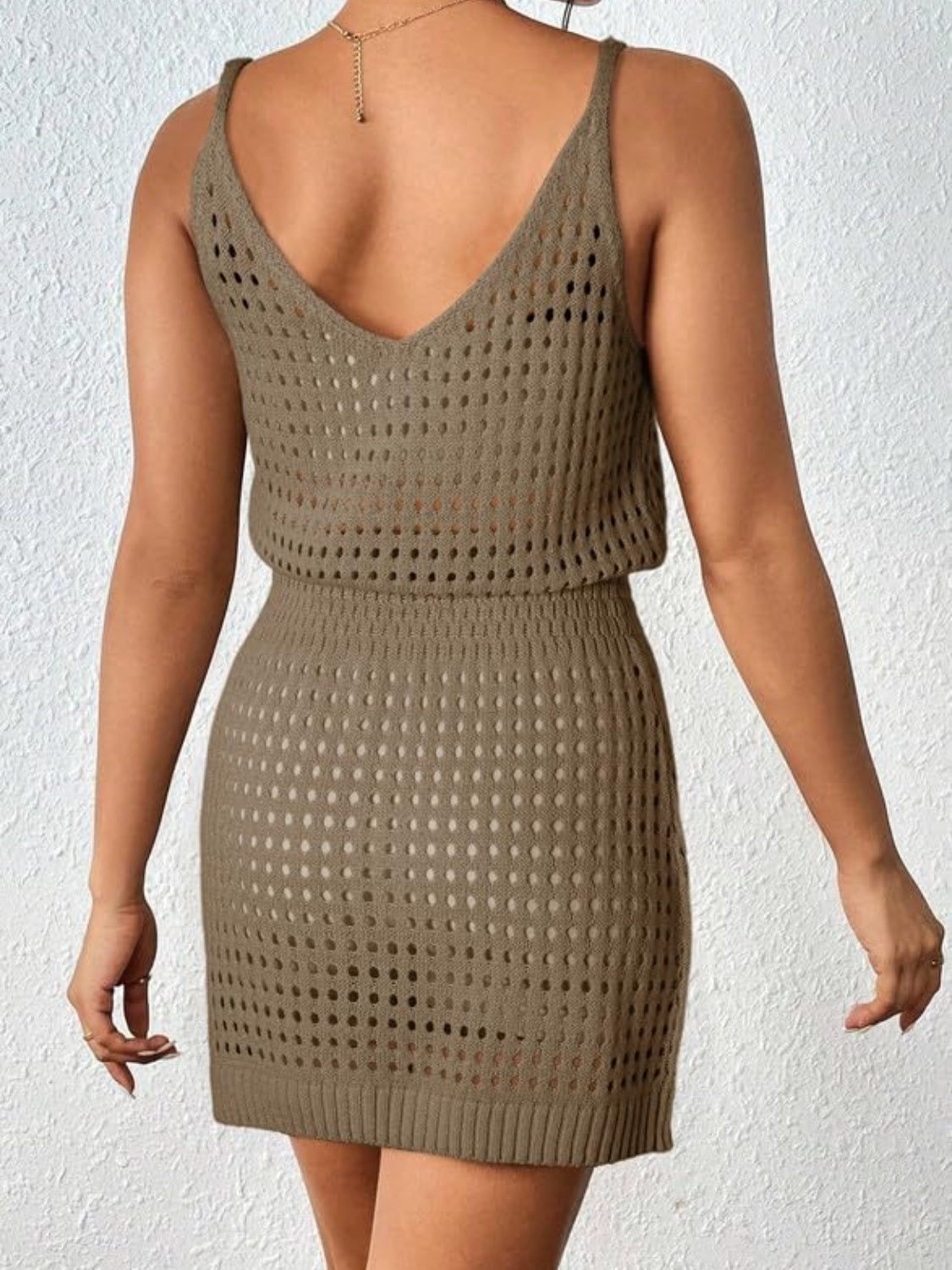 Openwork V-Neck Sleeveless Cover Up Dress - More Colors! - In Style Chics Boutique LLC