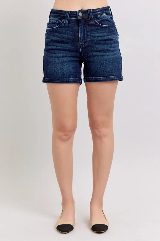 Judy Blue High Waist Back Flap Pocket Denim Shorts - In Style Chics Boutique Women's Juniors Apparel Online 