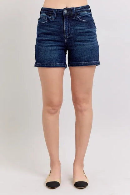 Judy Blue High Waist Back Flap Pocket Denim Shorts - In Style Chics Boutique Women's Juniors Apparel Online 