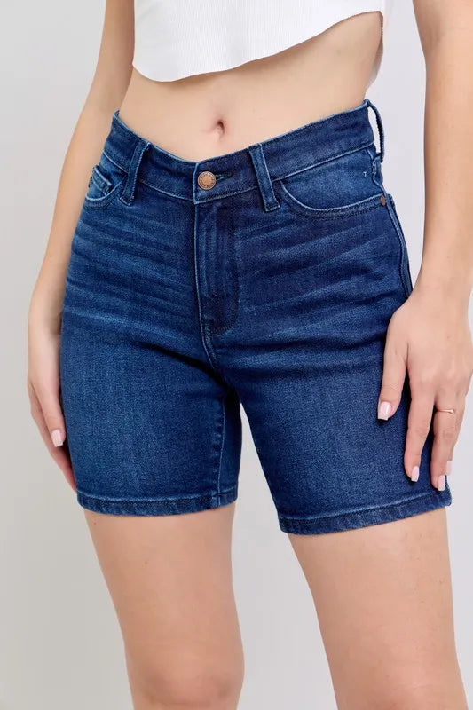 Judy Blue High Waist V-Front Bermuda