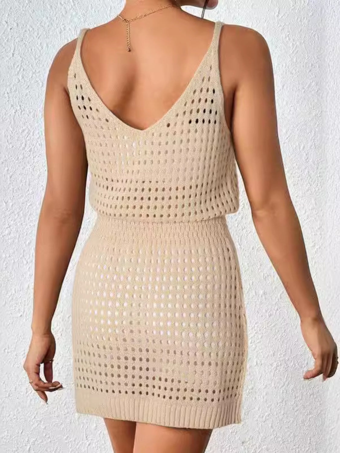 Openwork V-Neck Sleeveless Cover Up Dress - More Colors! - In Style Chics Boutique LLC