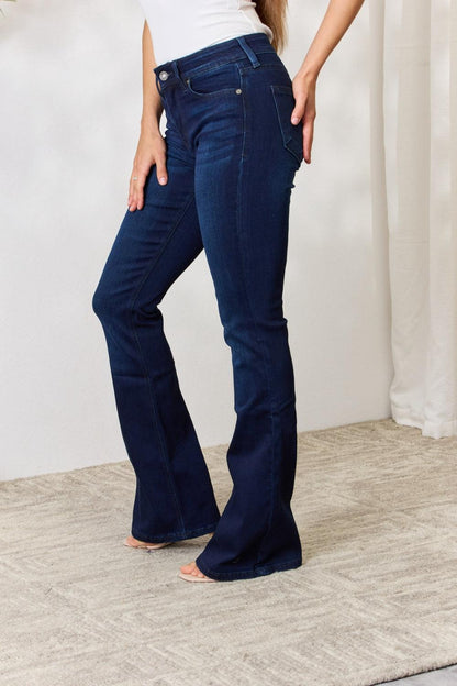 Kancan Full Size Mid Rise Flare Jeans - In Style Chics Boutique LLC