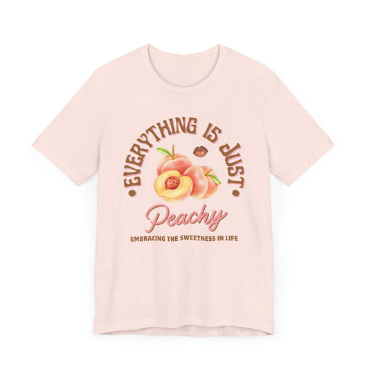 Just Peachy' Short Sleeve Tee - Cute Graphic T-shirts - In Style Chics Boutique 