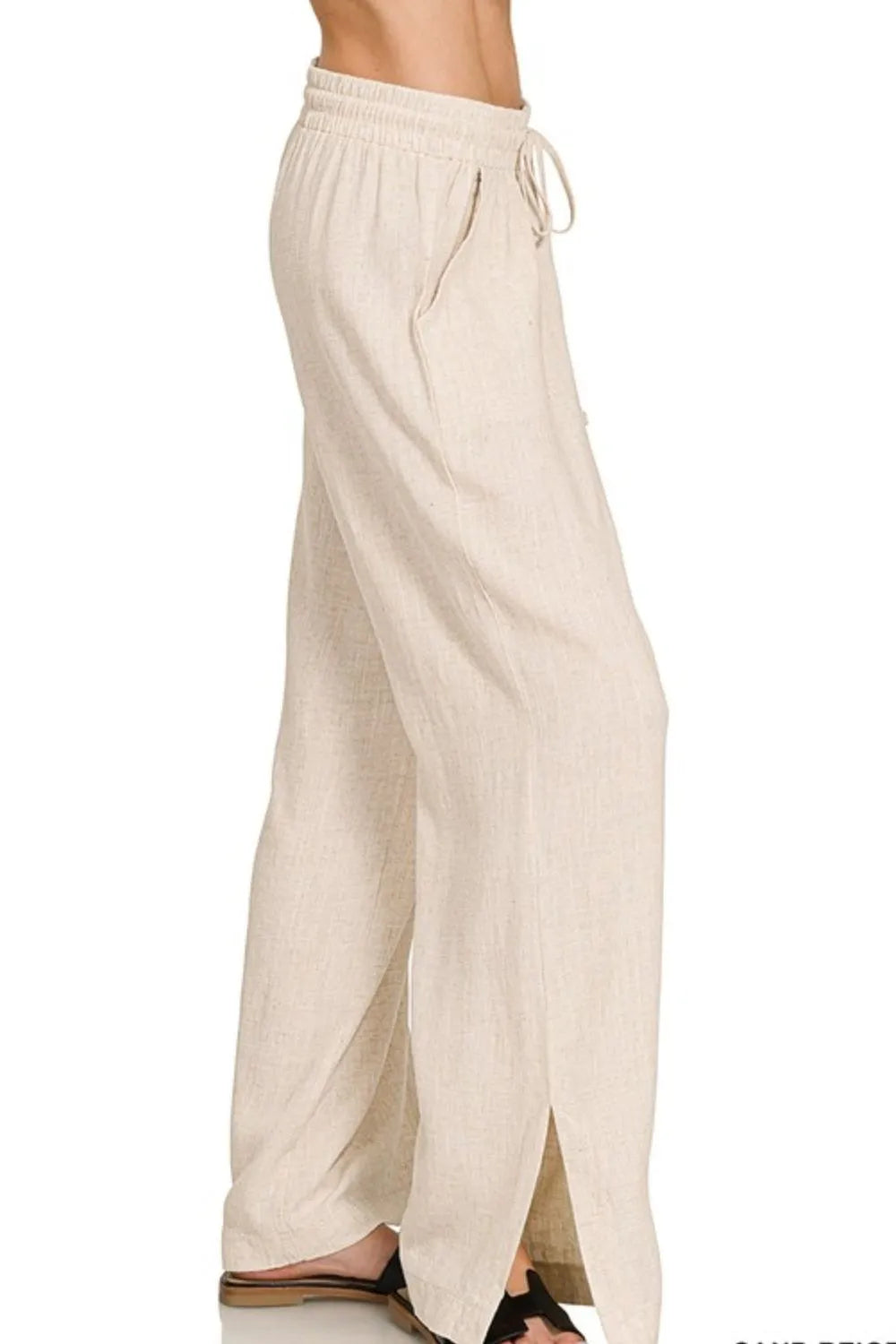 Linen Drawstring Wide Leg Pants - In Style Chics Boutique 