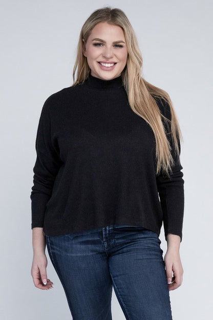 Plus Drop Shoulder Long Sleeve Top - In Style Chics Boutique LLC