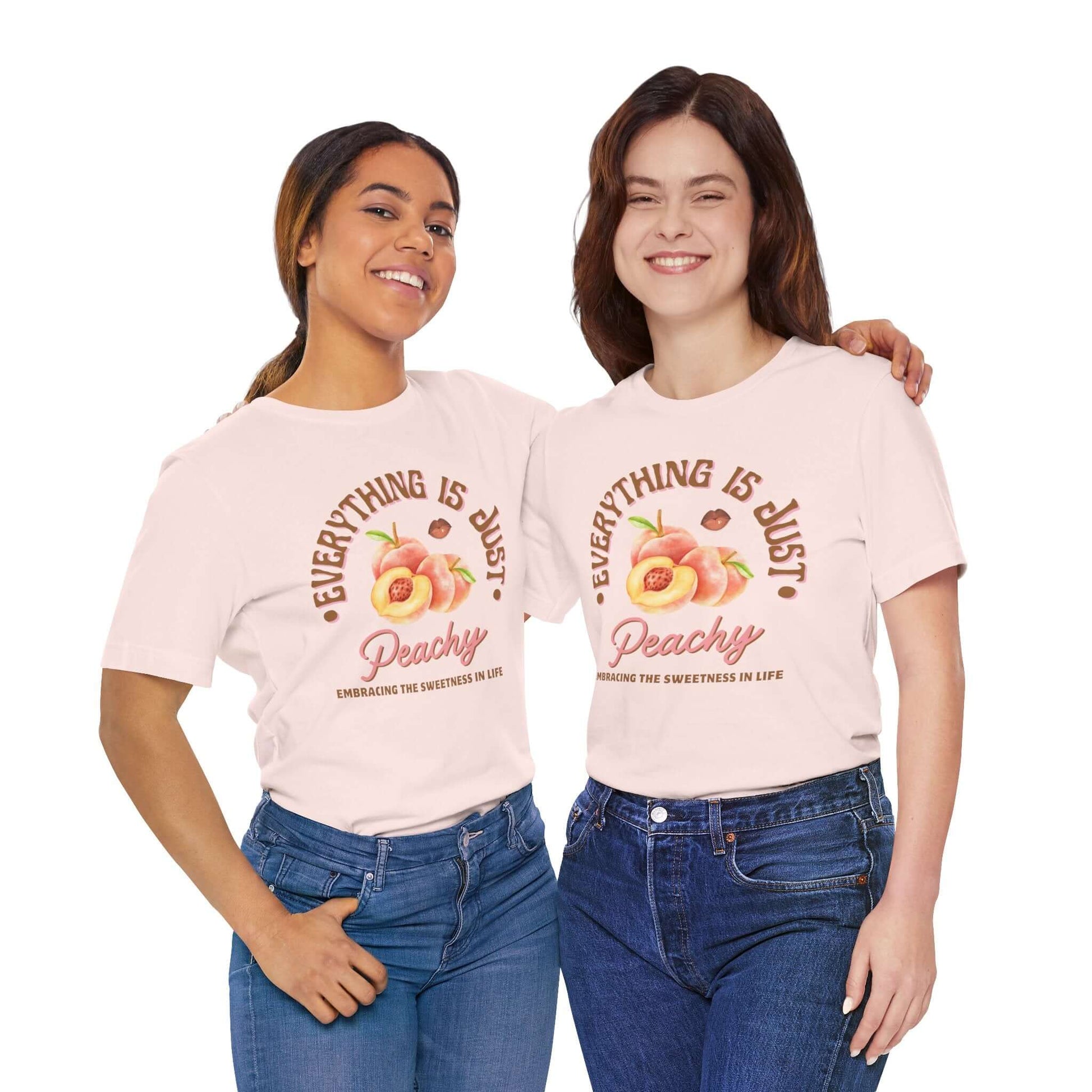 Just Peachy' Short Sleeve Tee - Cute Graphic T-shirts - In Style Chics Boutique