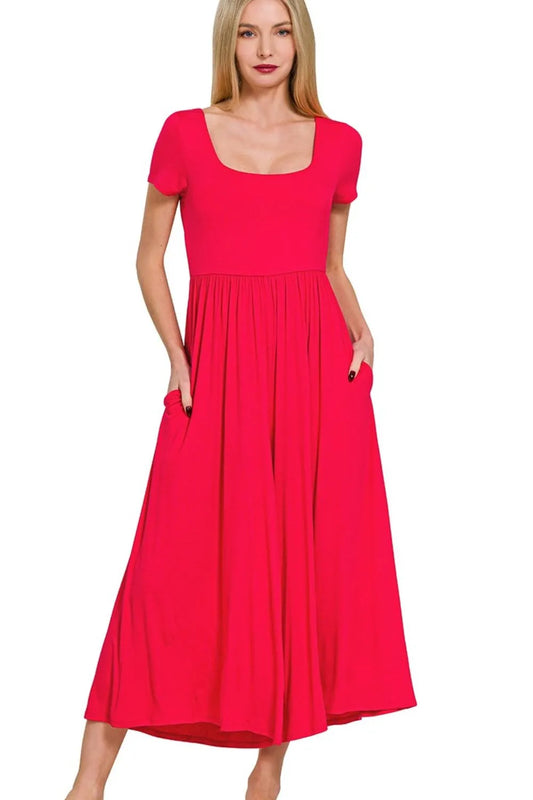 Short Sleeve Jumpsuit, Double Layered - In Style Chics Boutique 