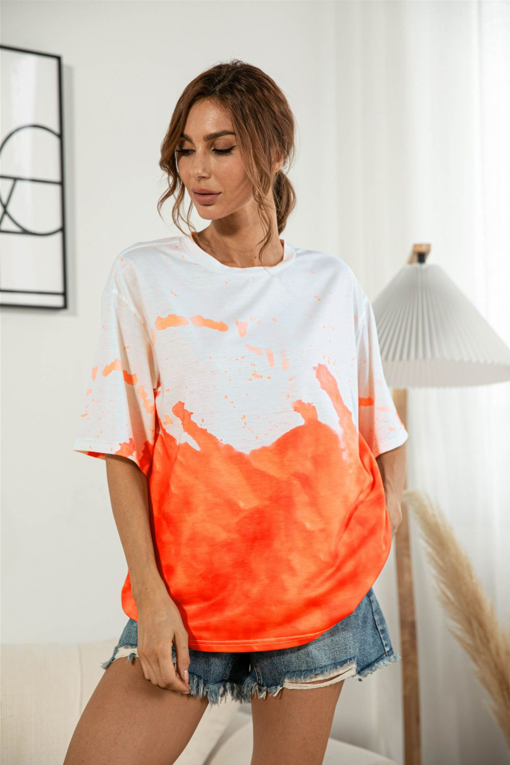 Tie-Dye Round Neck Tee Shirt More Colors! - In Style Chics Boutique