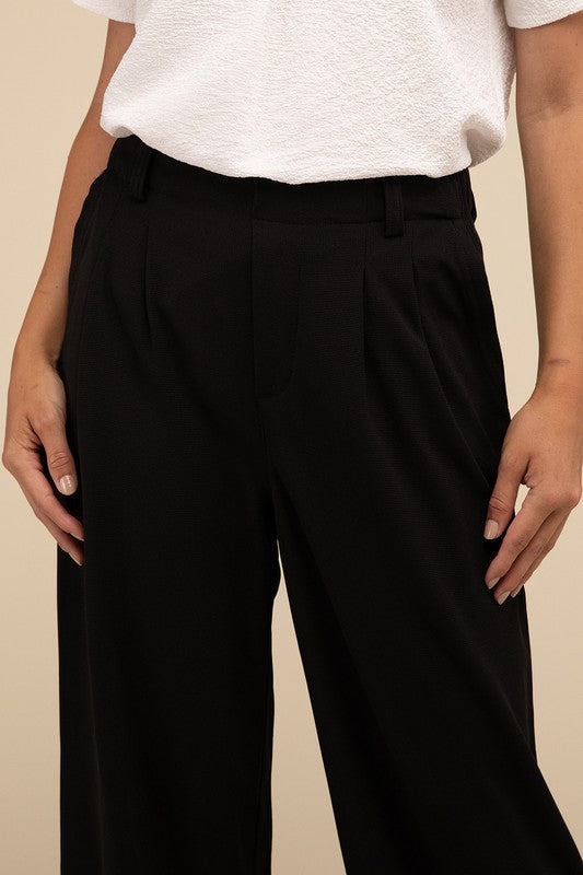 Women's Waffle Trouser Pants - In Style Chics Boutique LLC