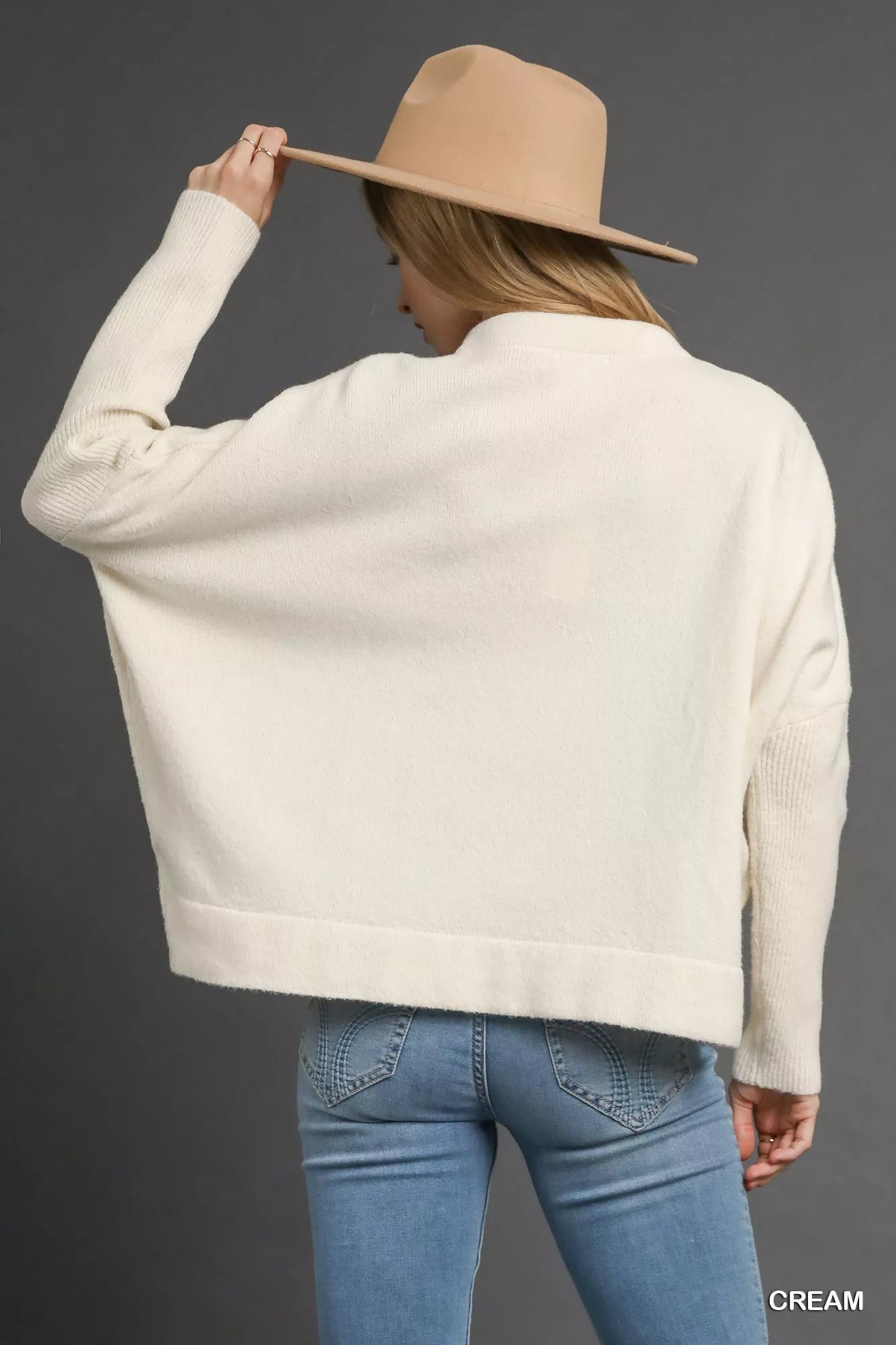 V-Neck Sweater with Wide Trim Detail at In Style Chics Boutique 