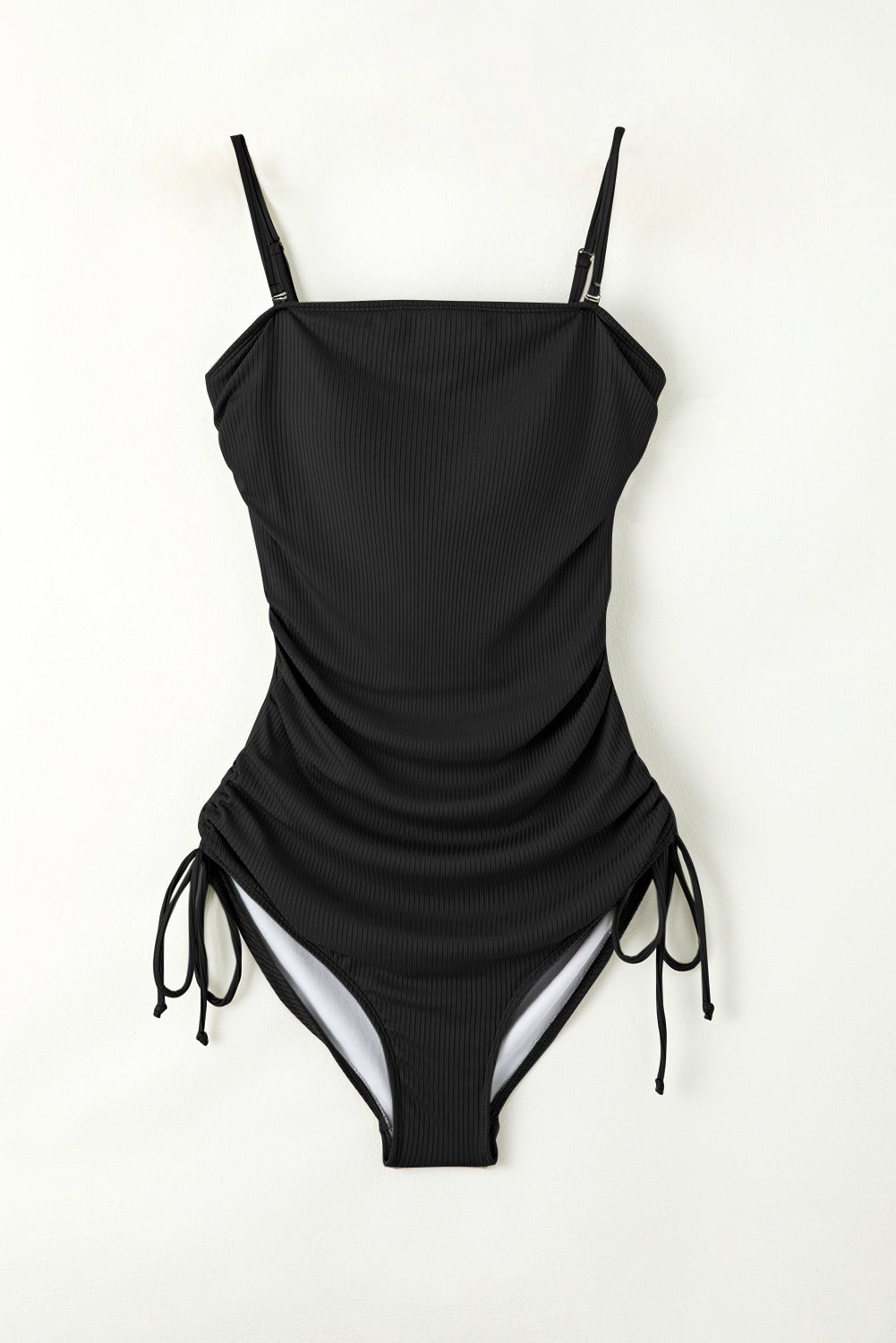 Drawstring Spaghetti Strap One-Piece Swimwear - In Style Chics Boutique LLC