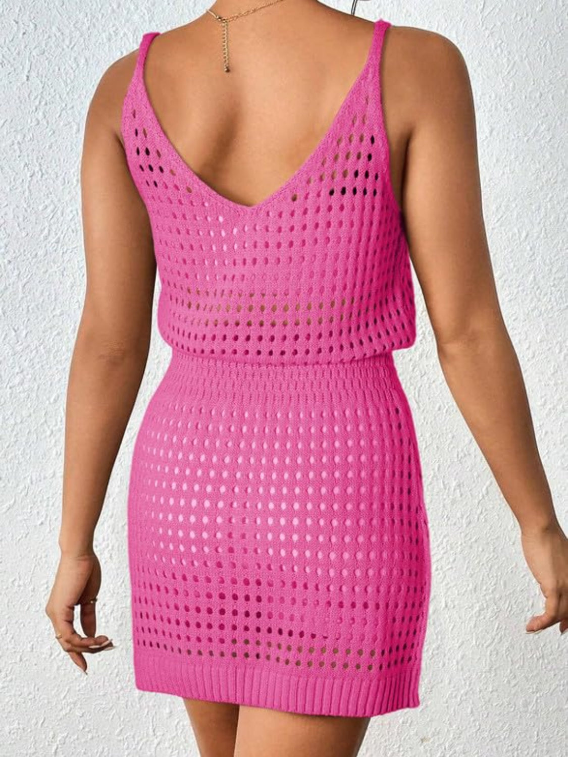 Openwork V-Neck Sleeveless Cover Up Dress - More Colors! - In Style Chics Boutique LLC