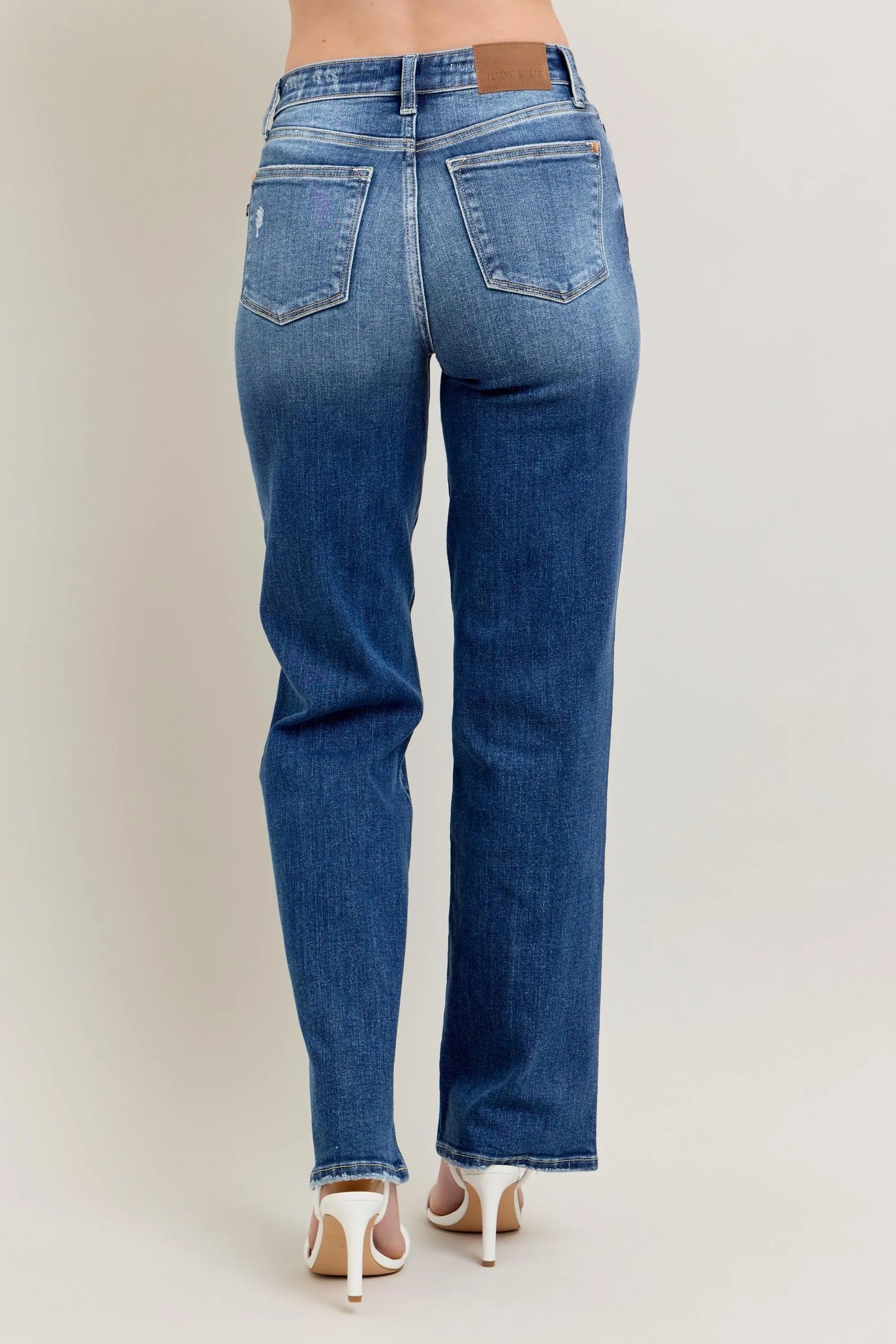 Judy Blue 90's Straight Leg Jeans, High Waist - Best Jeans for Women - In Style Chics Boutique 