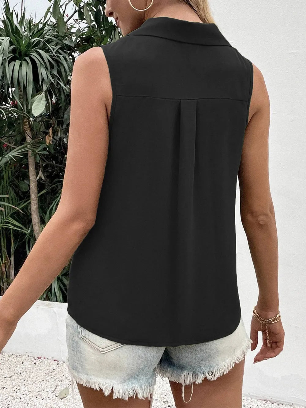 Tank Top, Johnny Collar Button Down - In Style Chics Boutique 