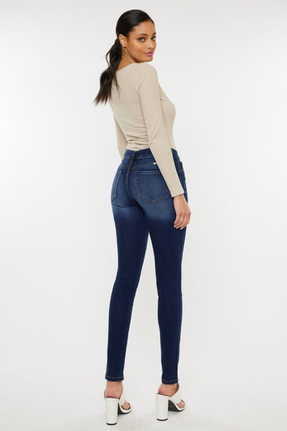 Kancan Mid Rise Gradient Skinny Jeans - In Style Chics Boutique LLC