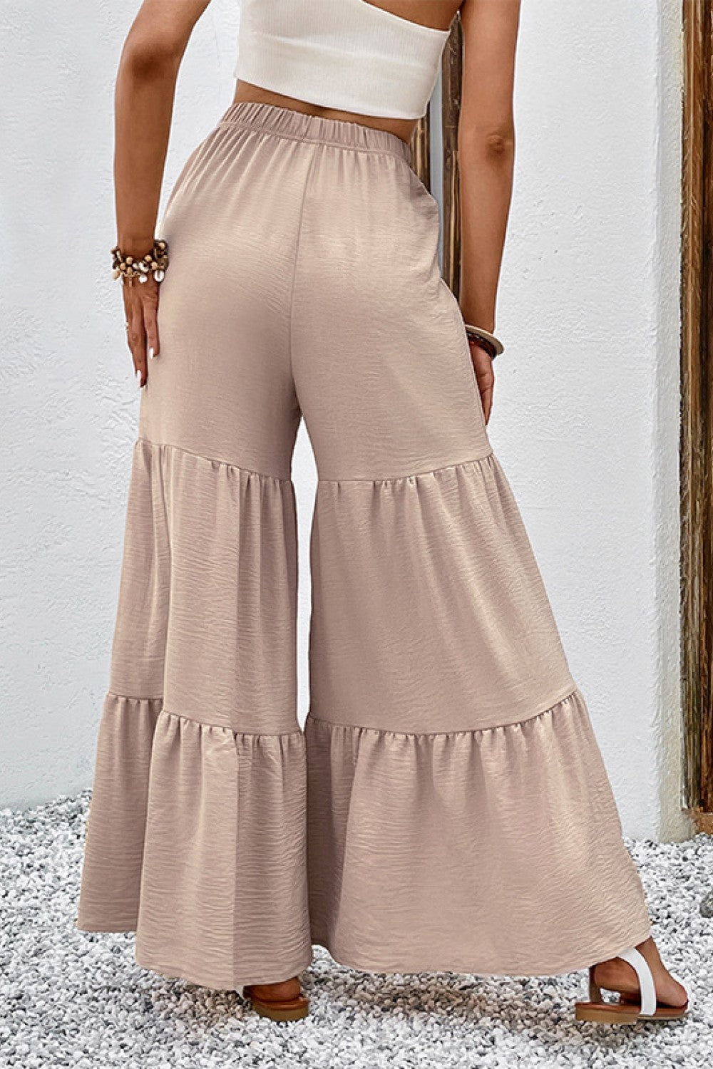 Drawstring Waist Tiered Flare Culottes - In Style Chics Boutique LLC