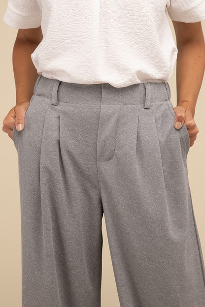 Women's Waffle Trouser Pants - In Style Chics Boutique LLC