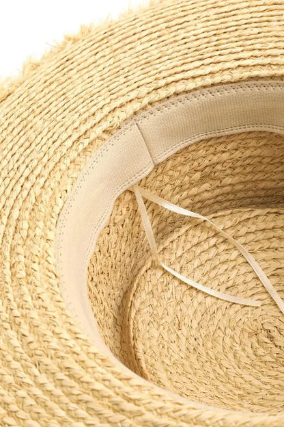 Western Straw Braided Cowboy Sun Hat at In Style Chics Boutique 