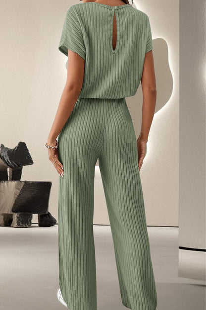 Round Neck Short Sleeve Jumpsuit More Colors! - In Style Chics Boutique LLC