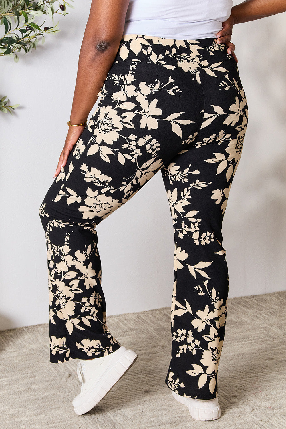 Heimish Full Size High Waist Floral Flare Pants - In Style Chics Boutique LLC