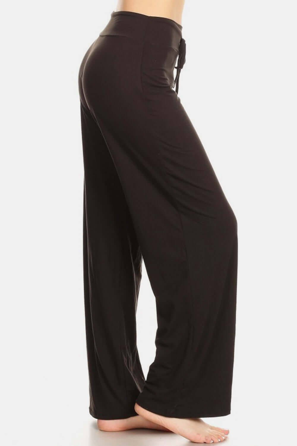 Leggings Depot High Waist Drawstring Wide Leg Pants - In Style Chics Boutique LLC