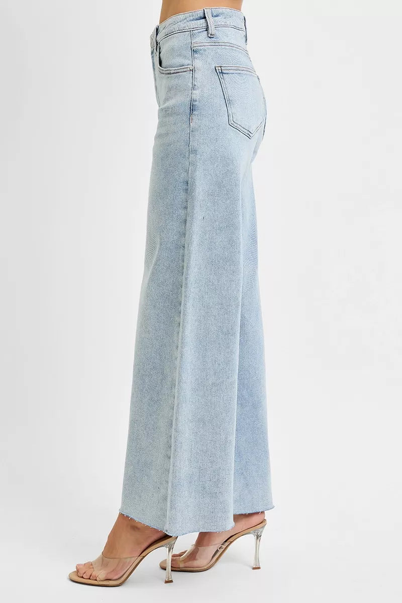 High Rise Ankle Wide Palazzo Jeans at In Style Chics Boutique Regular and Plus Size Jeans