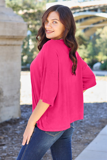 Basic Bae Full Size Round Neck Drop Shoulder T-Shirt - More Colors! - In Style Chics Boutique LLC