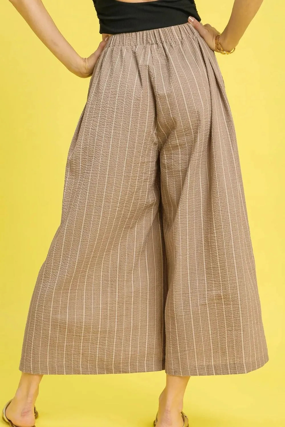 Pinstripe Crop Palazzo Pants - In Style Chics Boutique 
