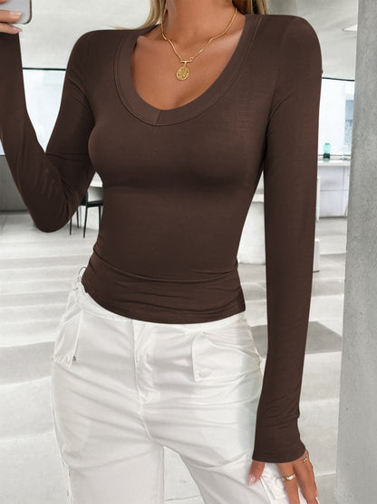 Lovelet V-Neck Long Sleeve T-Shirt - In Style Chics Boutique LLC