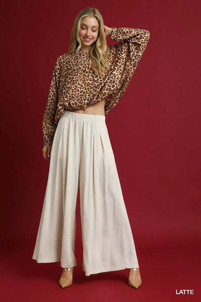 Leopard Print Balloon Sleeve Blouse at In Style Chics Boutique 