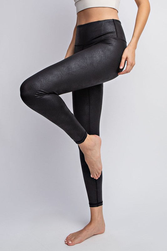 PU Chintz Full-Length Leggings - In Style Chics Boutique LLC