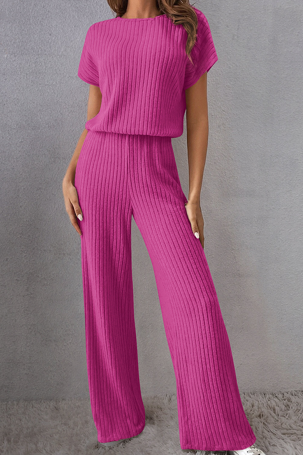 Round Neck Short Sleeve Jumpsuit More Colors! - In Style Chics Boutique LLC