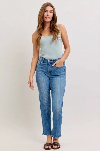 Judy Blue High-Waisted Straight-Leg  Jeans
