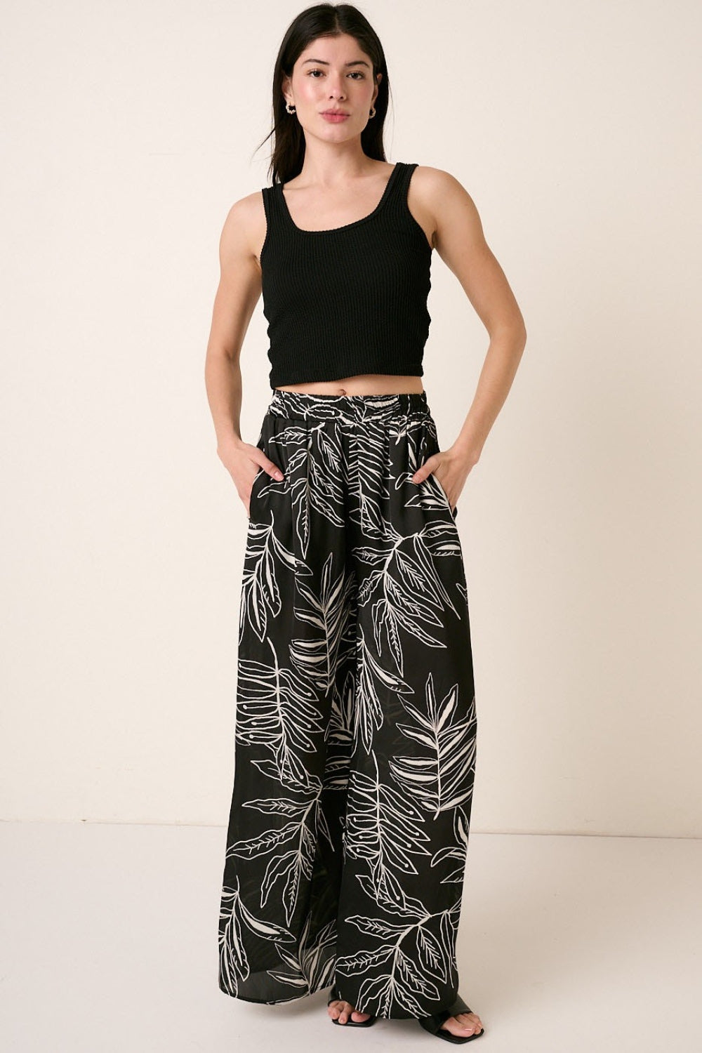 Mittoshop Printed Wide Leg Pants - In Style Chics Boutique LLC