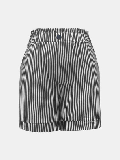 Full Size Striped Shorts with Pockets - In Style Chics Boutique LLC