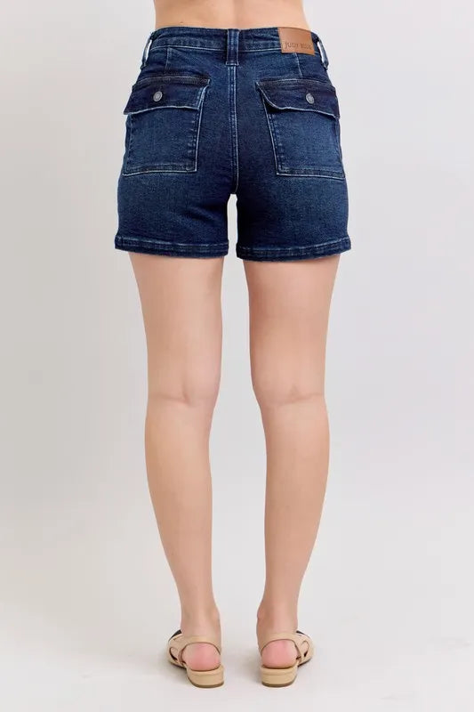 Judy Blue High Waist Back Flap Pocket Denim Shorts - In Style Chics Boutique Women's Juniors Apparel Online