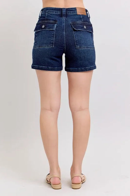 Judy Blue High Waist Back Flap Pocket Denim Shorts - In Style Chics Boutique Women's Juniors Apparel Online